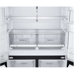 LG NatureFRESH  GMF960EV4E Essence Black Steel Plumbed American Fridge Freezer