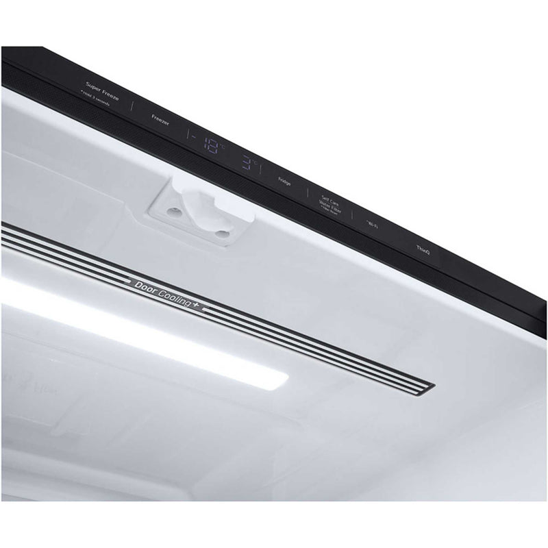 LG NatureFRESH  GMF960EV4E Essence Black Steel Plumbed American Fridge Freezer