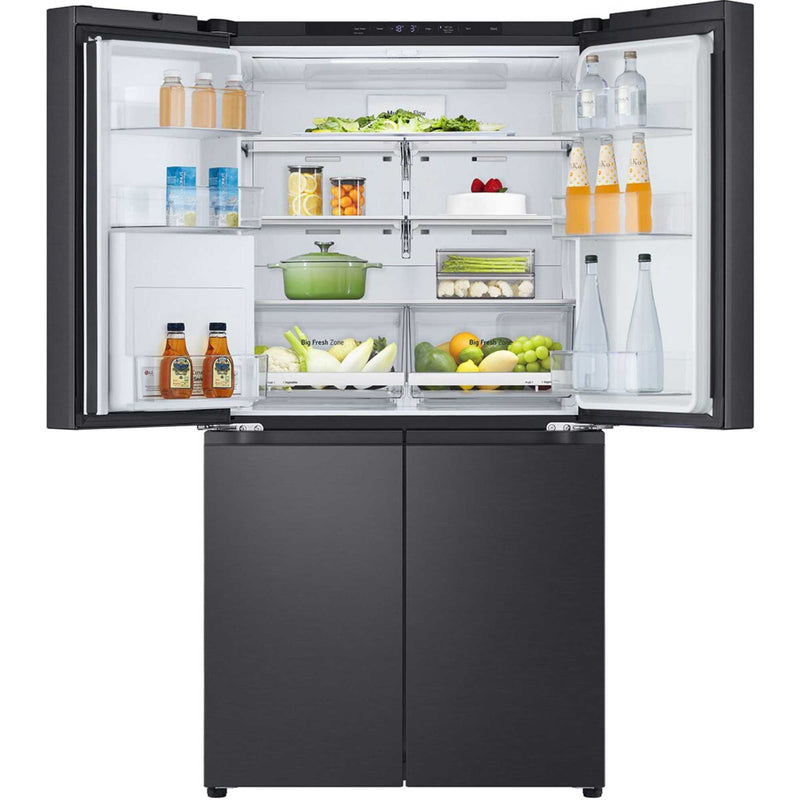LG NatureFRESH  GMF960EV4E Essence Black Steel Plumbed American Fridge Freezer