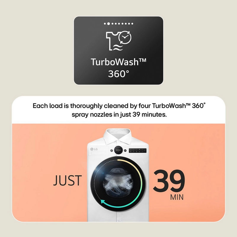 LG F4X5011TWB 11kg 1400rpm Washing Machine