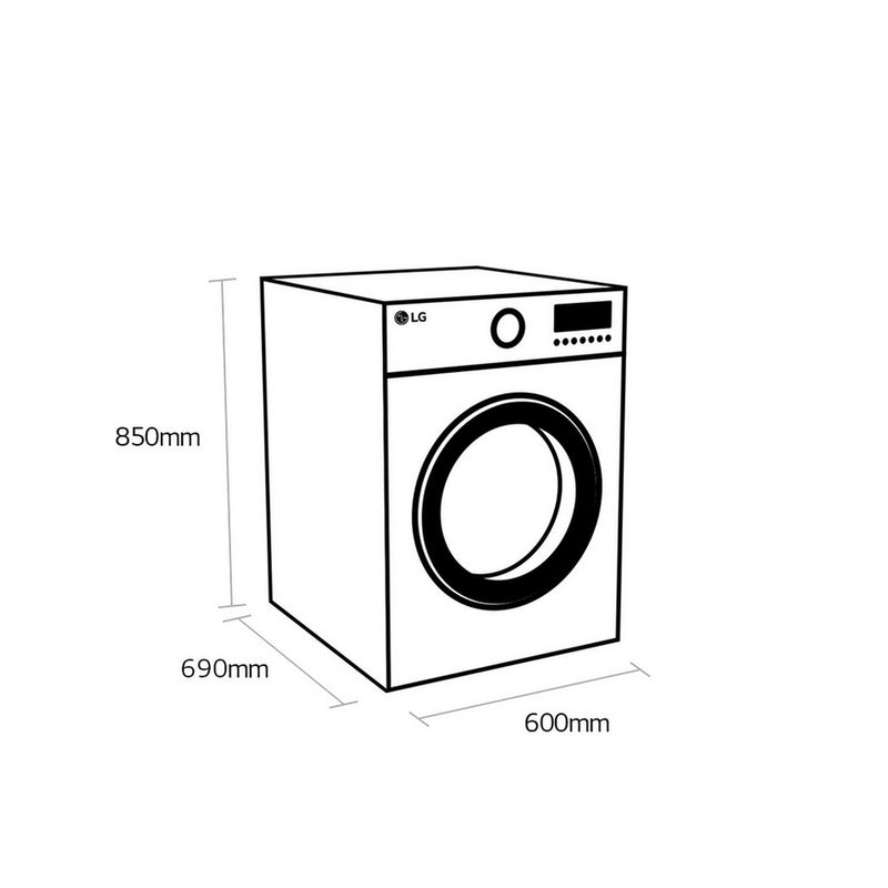 LG FDV709W 9kg Heat Pump Tumble Dryer