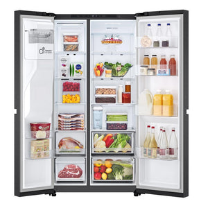 LG GSLC40EPPE Matte Black Plumbed American Fridge Freezer