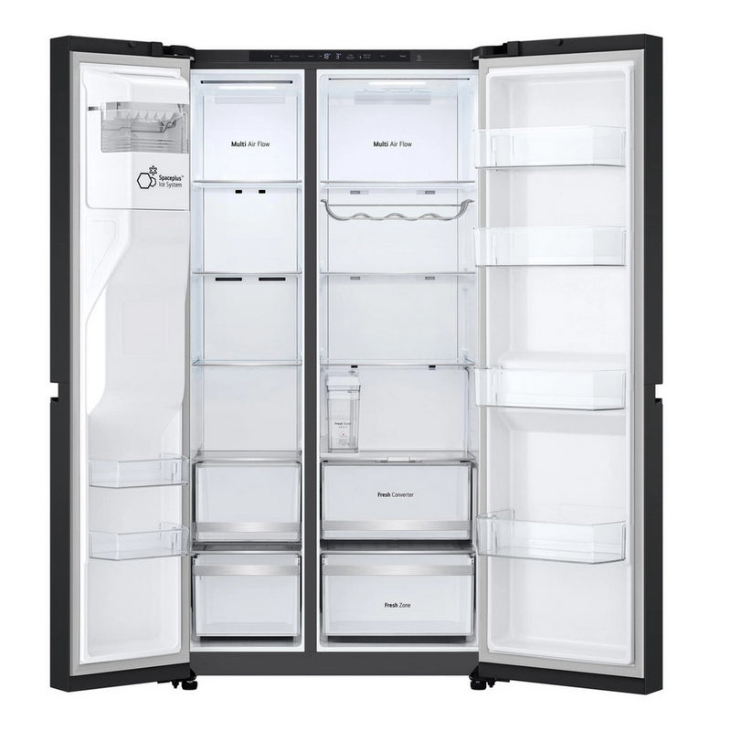 LG GSLE81EPBD Matte Black Non Plumbed American Fridge Freezer