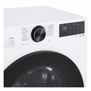 LG Series 3 AI Direct Drive W2X5085TLB 8kg/5kg 1200rpm Washer Dryer – Steam & Wi‑Fi – White (A Rated)