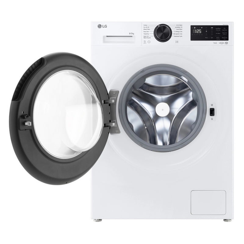 LG Series 3 AI Direct Drive W2X5085TLB 8kg/5kg 1200rpm Washer Dryer – Steam & Wi‑Fi – White (A Rated)