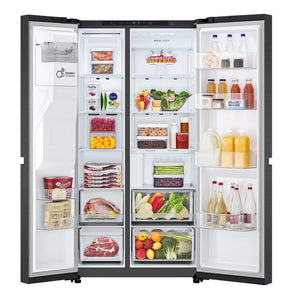 LG GSLC40EPPE Matte Black Plumbed American Fridge Freezer