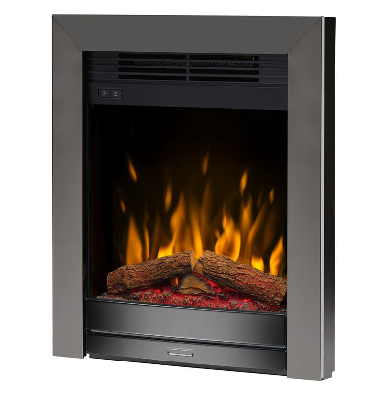 Dimplex Luna Black Nickel Inset Optiflame Electric Fire