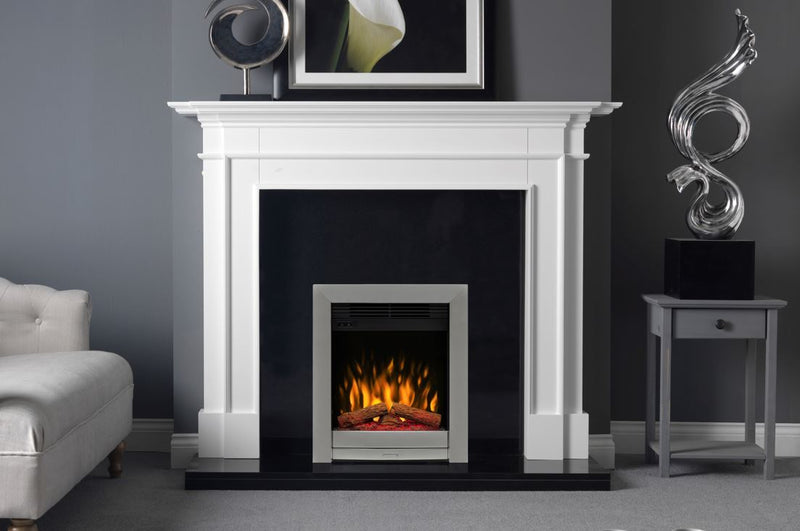 Dimplex Luna Brushed Chrome Optiflame Inset Electric Fire