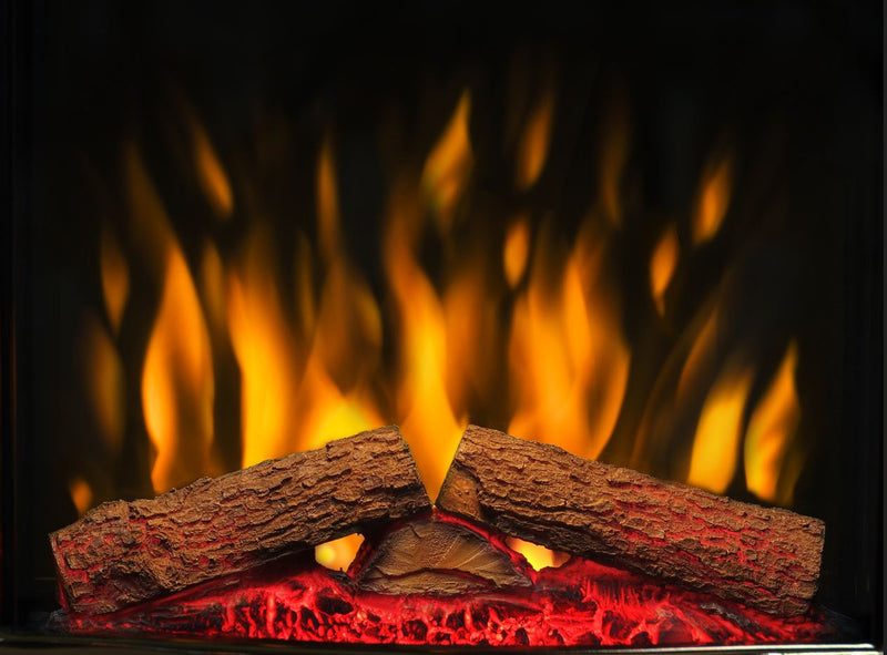 Dimplex Luna Brushed Chrome Optiflame Inset Electric Fire