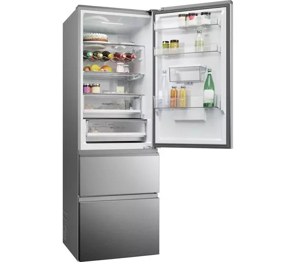 Haier HTW5618DWMG Series 5 Freestanding Fridge Freezer Gentleman Silver