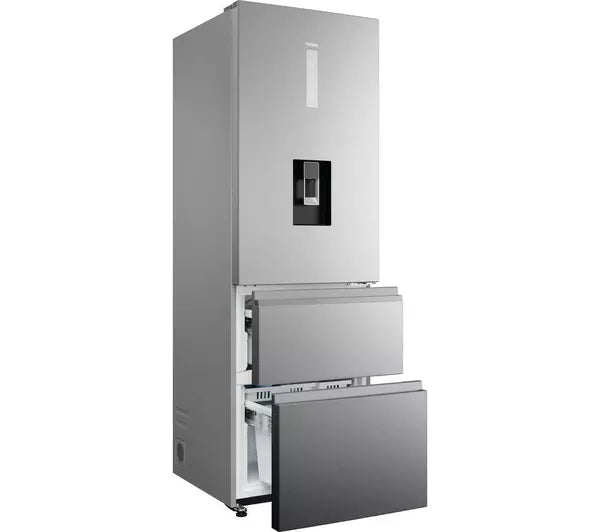 Haier HTW5618DWMG Series 5 Freestanding Fridge Freezer Gentleman Silver