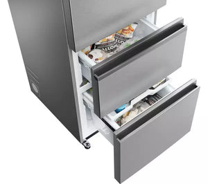 Haier HTW5618DWMG Series 5 Freestanding Fridge Freezer Gentleman Silver