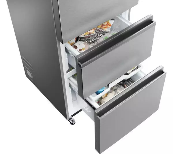 Haier HTW5618DWMG Series 5 Freestanding Fridge Freezer Gentleman Silver