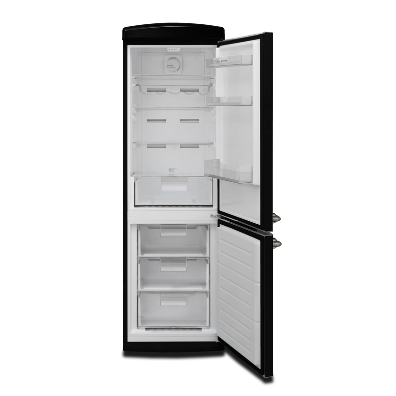Montpellier MAB190K Retro Frost Free Fridge Freezer Black