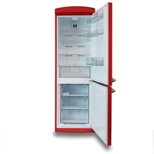 Montpellier MAB190R Retro Frost Free Fridge Freezer Red