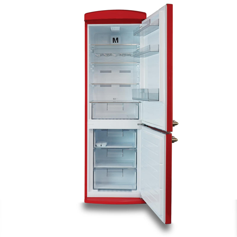 Montpellier MAB190R Retro Frost Free Fridge Freezer Red