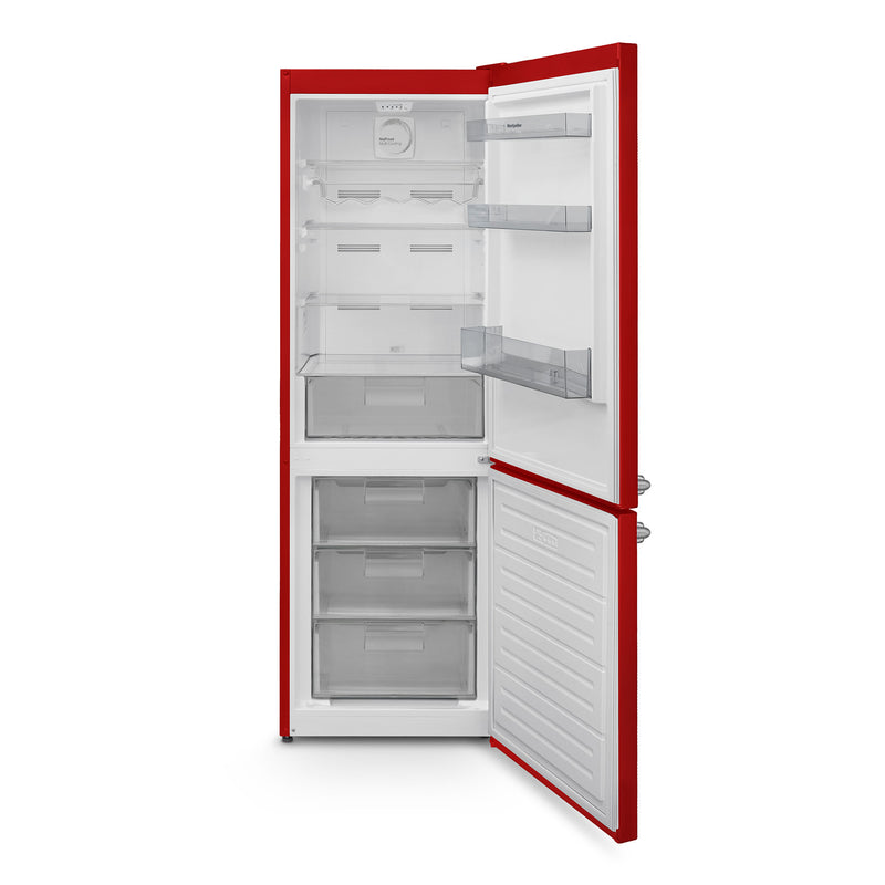 Montpellier MAB386ER Retro Frost Free Fridge Freezer Red