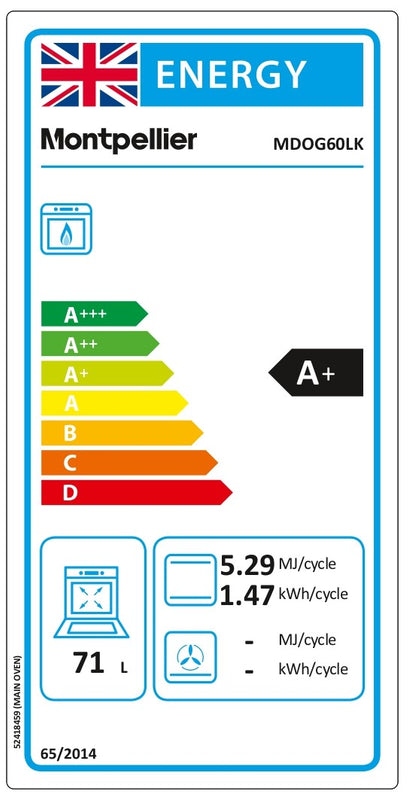 Montpellier MDOG60LK Freestanding Gas Cooker - DB Domestic Appliances