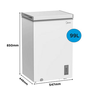 Midea MDRC154FZE01 99 Litre Chest Freezer