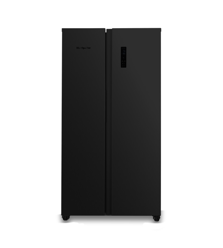 Montpellier MSBS442K Black American Fridge Freezer
