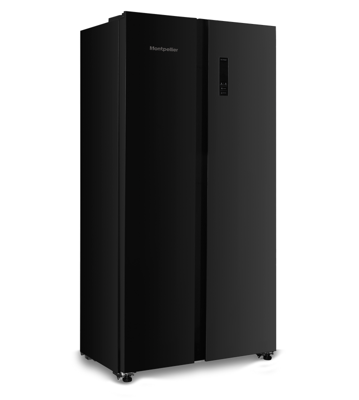 Montpellier MSBS442K Black American Fridge Freezer