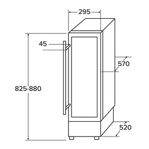 Matrix MWC300BL 30cm Freestanding Wine Cooler