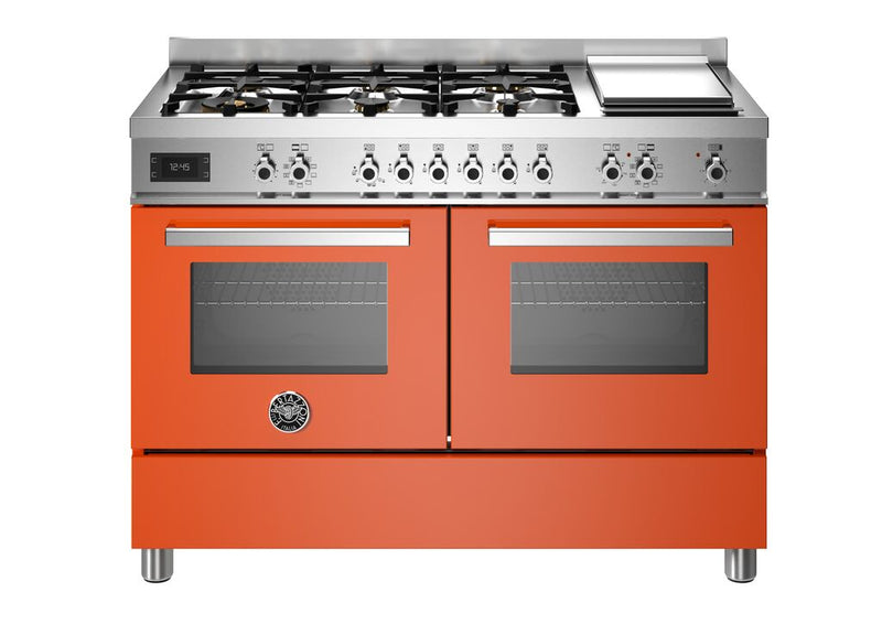 Bertazzoni Professional 120cm Dual Fuel Range Cooker PRO126G2EART Arancio
