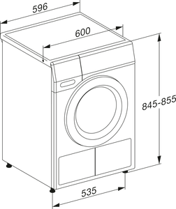 Miele TEA525 WP 8kg Heat Pump Tumble Dryer - White