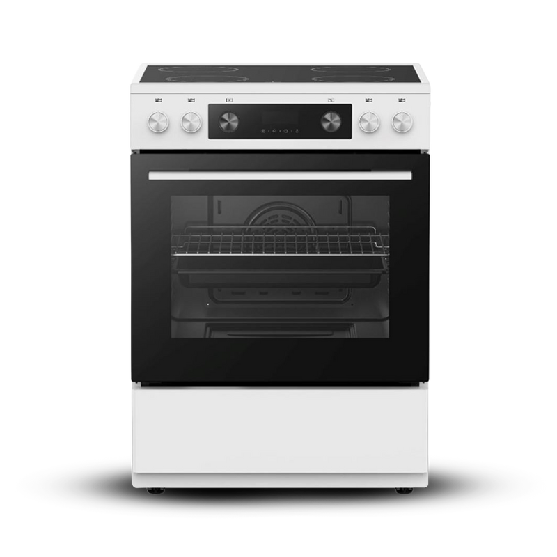 Montpellier MDAFCS60CFW 60cm Freestanding Electric Cooker – Ceramic Hob – White (A Rated)