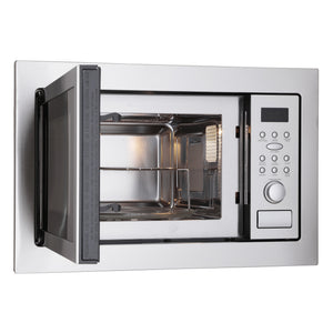 Montpellier MWBI90025 25L Built-In Microwave with Grill – 900–1000W, Dial Controls – Stainless Steel