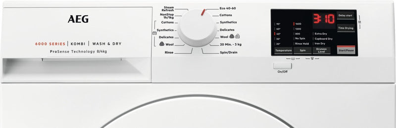 AEG L6WEJ841N Freestanding Washer Dryer