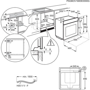 AEG 6000 Series OS6AB50AK Built In Electric Single Oven