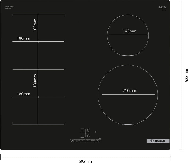 Bosch Series 4 PWP611BB5B 60cm Induction Hob