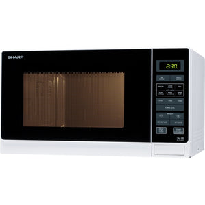 Sharp R372WM 25 Litre Single Microwave White - DB Domestic Appliances