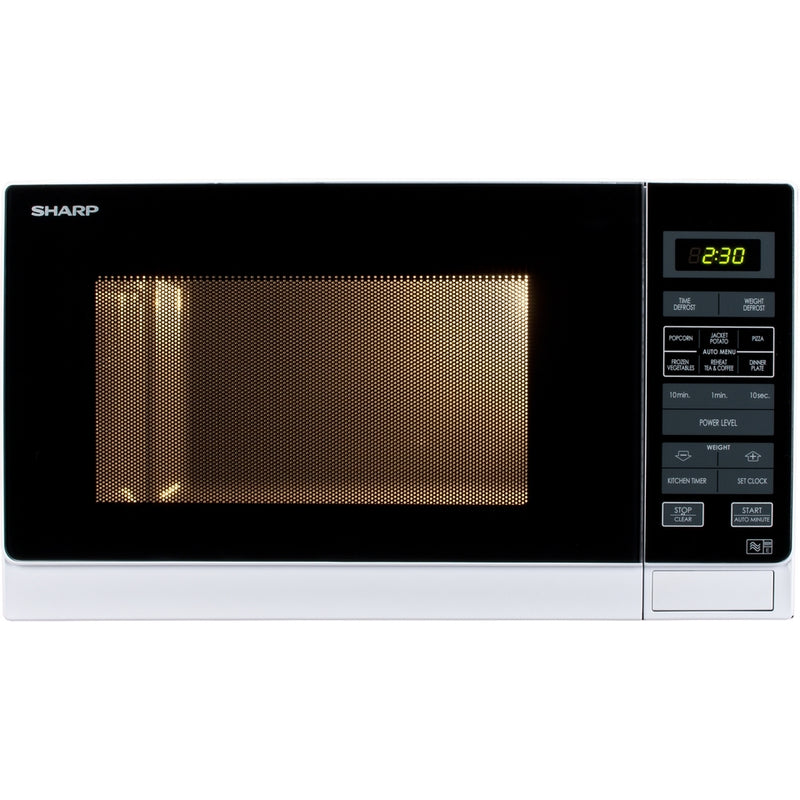 Sharp R372WM 25 Litre Single Microwave White - DB Domestic Appliances
