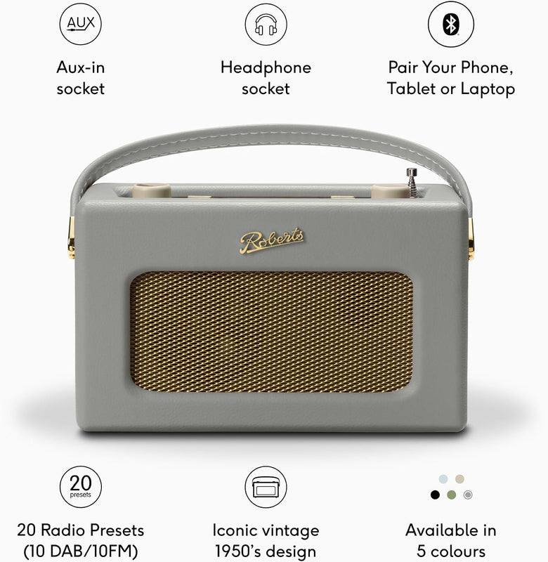 Roberts Radio Revival RD70 DAB Radio | Dove Grey