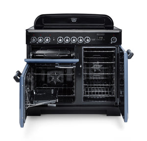 Rangemaster Classic Deluxe 100cm Dual Fuel Range Cooker Cranberry with Chrome