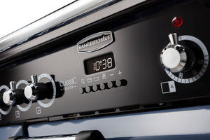 Rangemaster Classic Deluxe 110cm Ceramic Range Cooker Slate with Chrome - DB Domestic Appliances