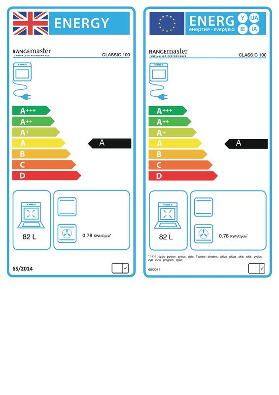 Rangemaster Classic 100cm Dual Fuel Range Cooker Cream with Chrome - DB Domestic Appliances