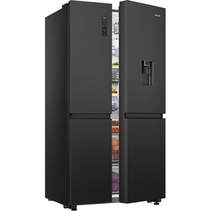 Hisense RS840N4WFE Black Non Plumbed American Fridge Freezer