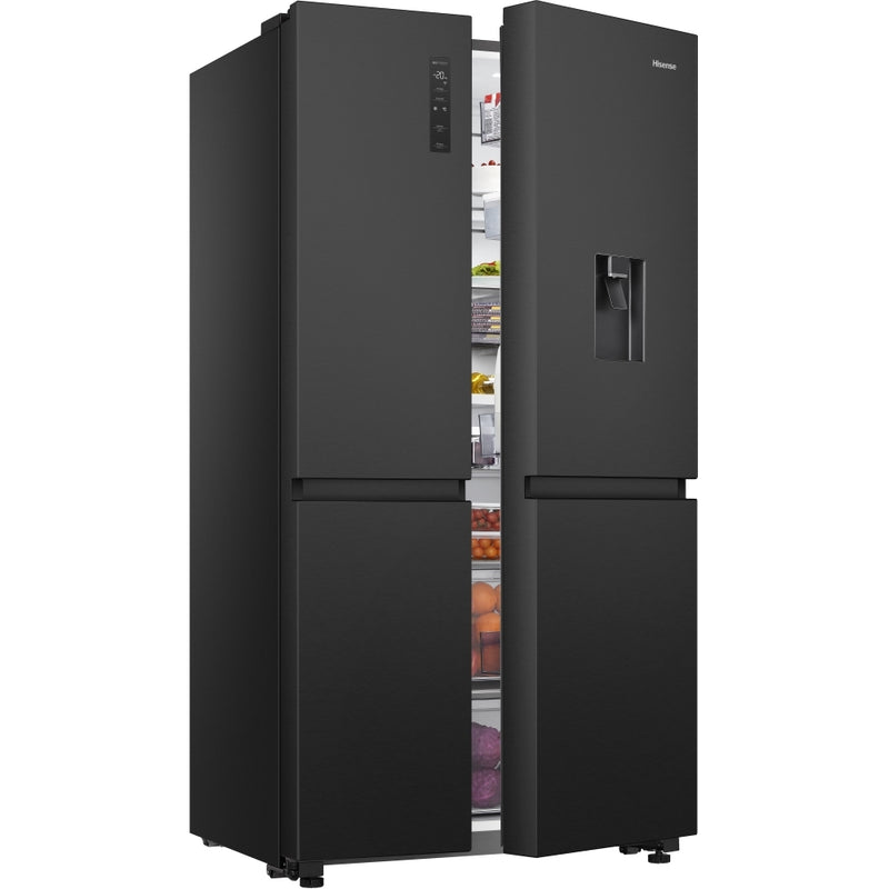 Hisense RS840N4WFE Black Non Plumbed American Fridge Freezer