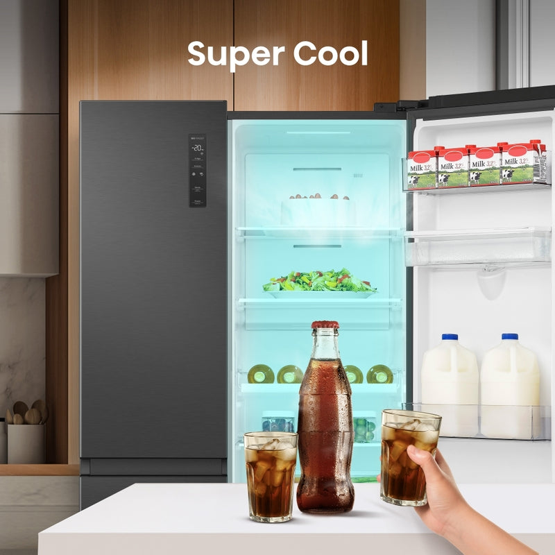 Hisense RS840N4WFE Black Non Plumbed American Fridge Freezer
