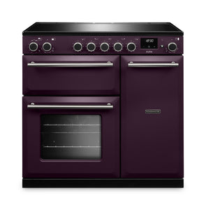 Rangemaster Aura AURA90EIPPLM/BN1 90cm Induction Range Cooker - Plum with Brushed Nickel Trim