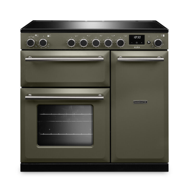 Rangemaster Aura AURA90EIPRBD/BN1 90cm Induction Range Cooker - River Bed with Brushed Nickel Trim