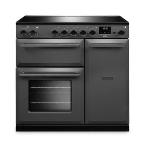 Rangemaster Aura AURA90EIPSLT/YX1 90cm Induction Range Cooker - Slate with Onyx Trim