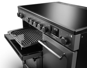 Rangemaster Aura AURA90EIPSLT/YX1 90cm Induction Range Cooker - Slate with Onyx Trim