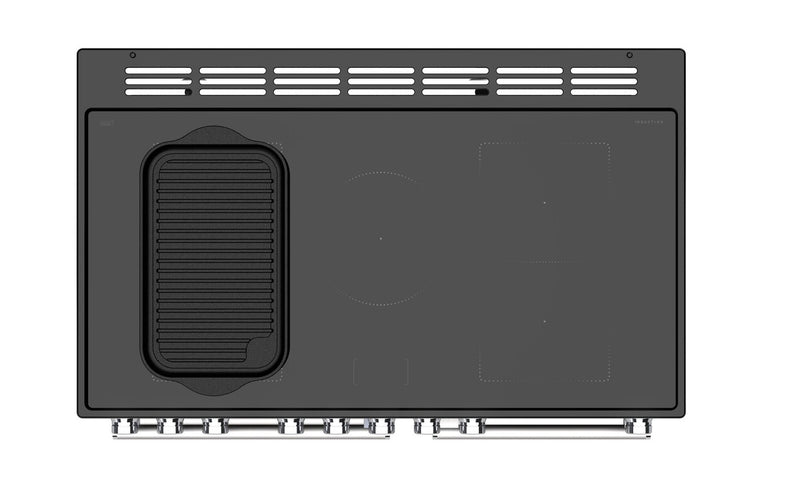 Rangemaster Nexus NEX100EISTST/CM1 100cm Induction Range Cooker – Stainless Steel / Chrome Trim (A Rated)