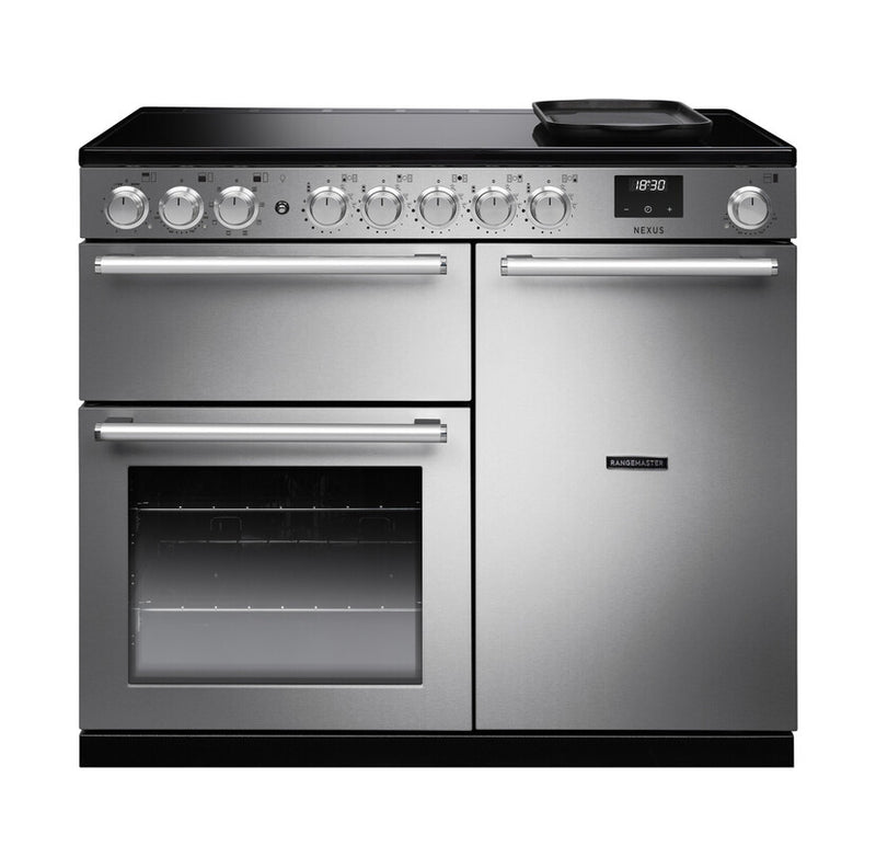 Rangemaster Nexus NEX100EISTST/CM1 100cm Induction Range Cooker – Stainless Steel / Chrome Trim (A Rated)