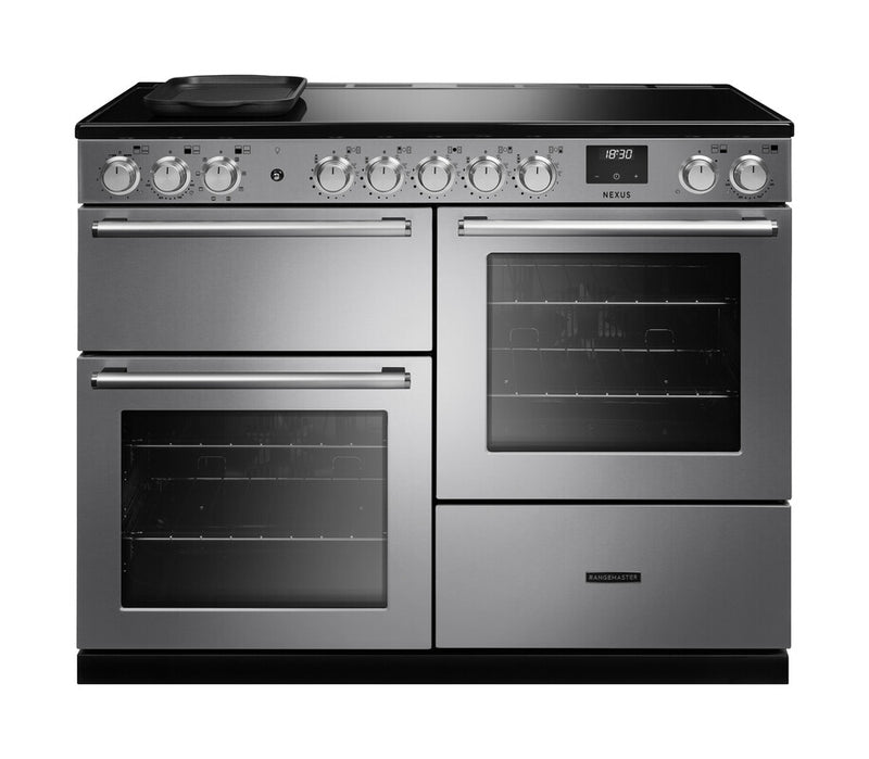 Rangemaster Nexus NEXO110EISTST/CM1 110cm Induction Range Cooker – Stainless Steel / Chrome Trim (A Rated)