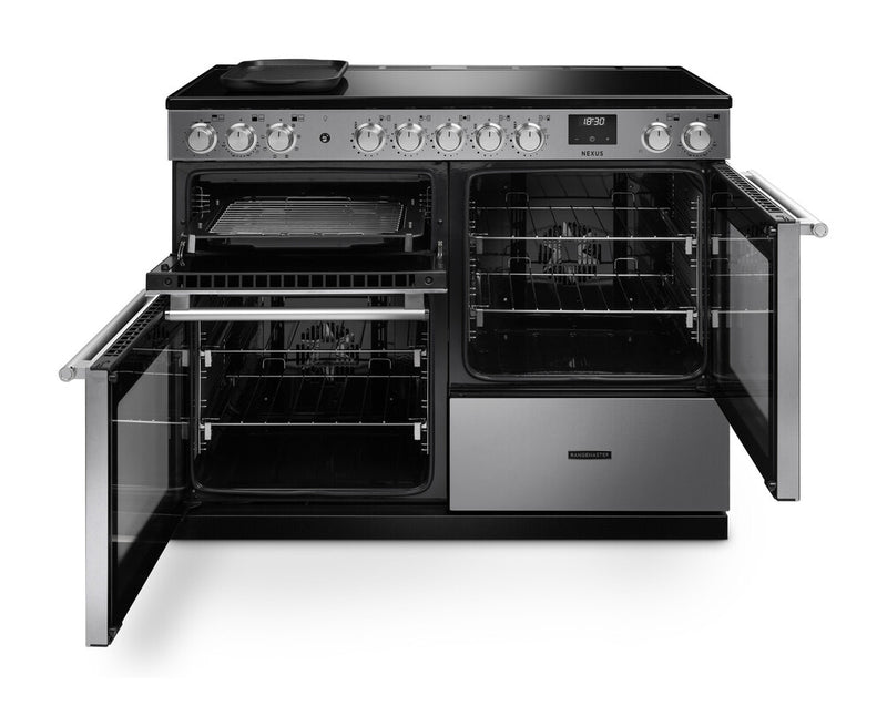Rangemaster Nexus NEXO110EISTST/CM1 110cm Induction Range Cooker – Stainless Steel / Chrome Trim (A Rated)